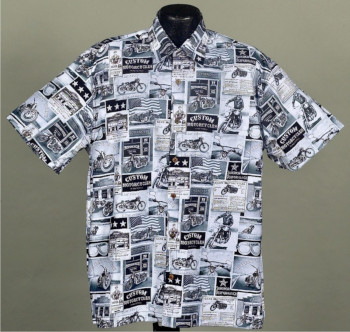 Motorcycle and Biker Hawaiian shirts and Aloha Shirts